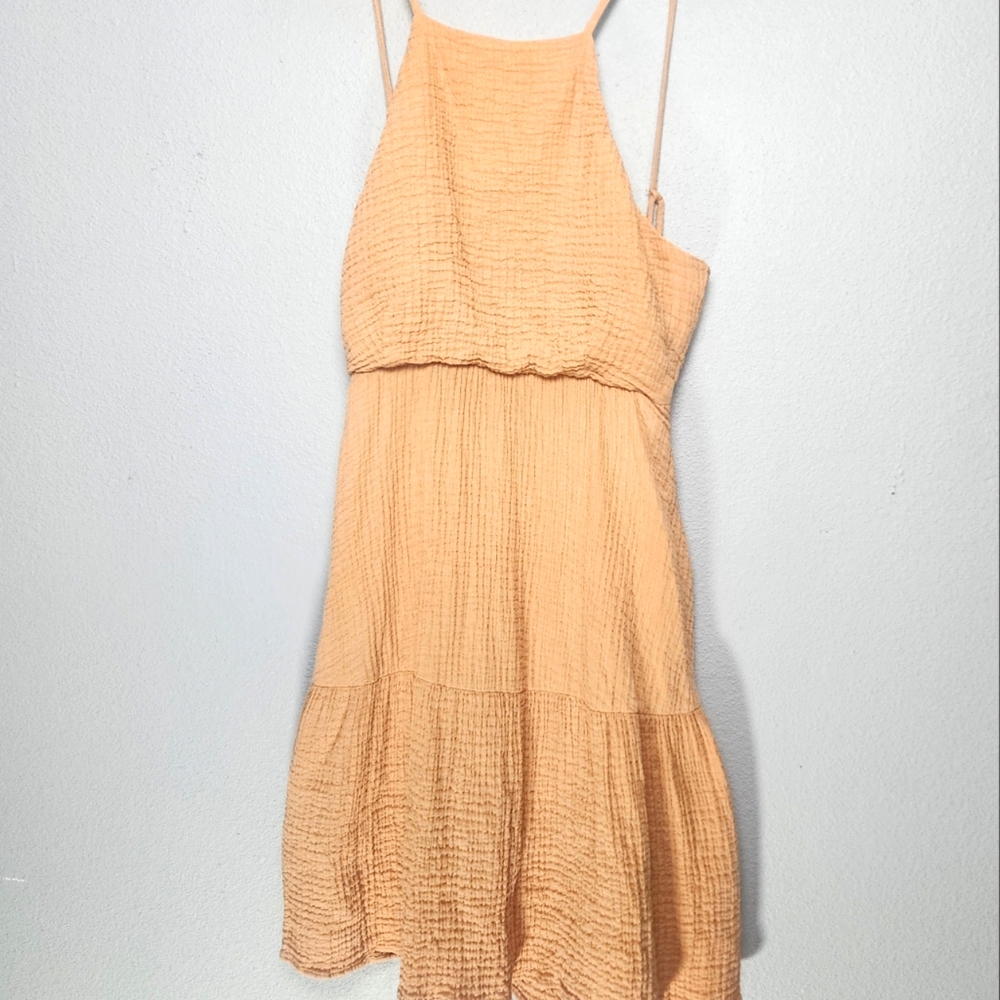 Zara Crinkle Dress, Open Back, XS